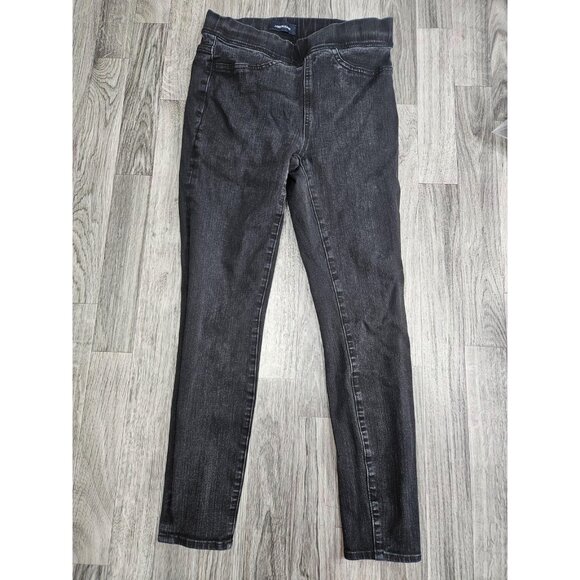 J Crew Jeans Womens 27 Black Pull-On Toothpick Skinny Stretch Denim Pants Modern - Picture 1 of 13
